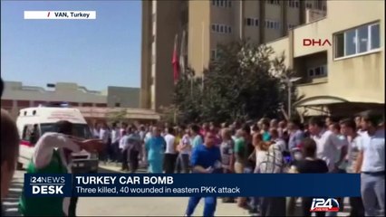 Turkey car bomb: 3 killed, 40 wounded in eastern PKK attack