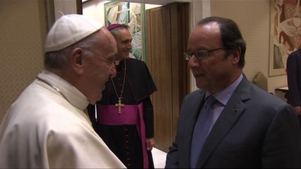 François Hollande au Vatican pour témoigner sa gratitude au pape