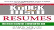 [Popular Books] Knock  em Dead Resumes: How to Write a Killer Resume That Gets You Job Interviews