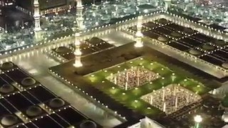 مسجد نبوی مدینہ منورہ کا روح پرور فضائی منظر سبحان اللہ .  اللہ اکبر!
