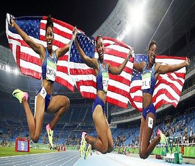 Americans Sweep 100 Hurdles