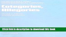 [Download] Categories, Allegories (North-Holland Mathematical Library) Hardcover Collection