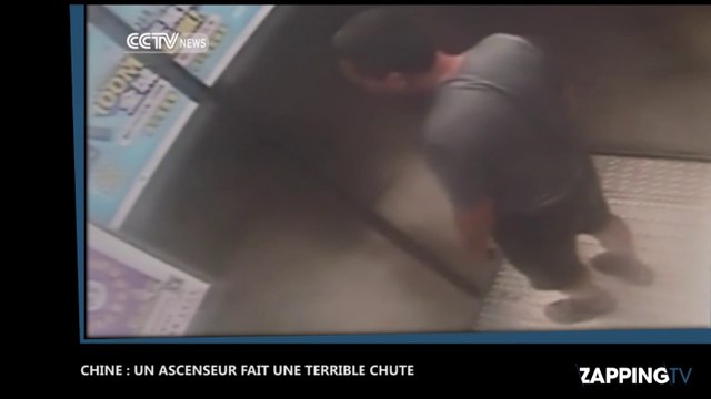 Chine : Un homme pris au piège dans la chute d’un ascenseur, les images chocs ! (Vidéo)