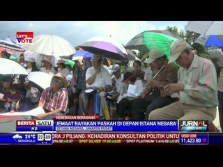 Ratusan Jemaat Rayakan Paskah di Depan Istana Negara