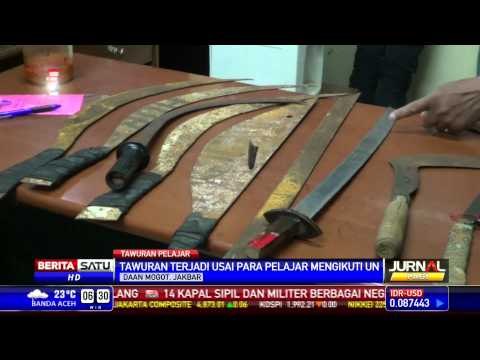 Usai UN, Puluhan Pelajar Tawuran dengan Senjata Tajam