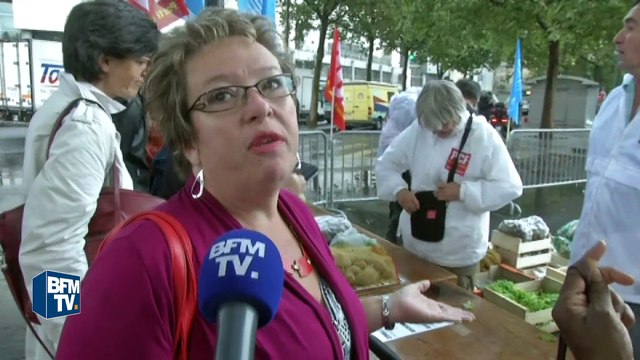 A Bastille, 12 tonnes de fruits et légumes frais pour sensibiliser les Français