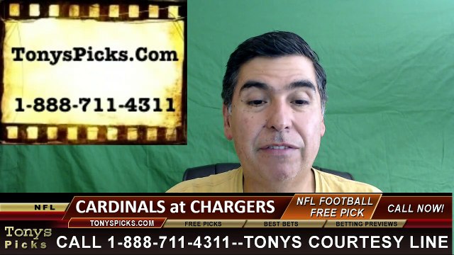 Arizona Cardinals vs. San Diego Chargers Free Pick Prediction NFL Pro Football Odds Preview 8-19-2016