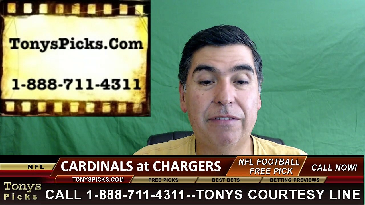 Arizona Cardinals vs. San Diego Chargers Free Pick Prediction NFL Pro Football Odds Preview 8-19-2016