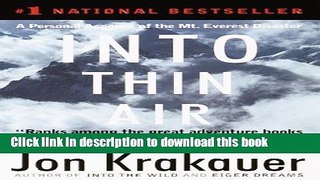 [PDF] Into Thin Air: A Personal Account of the Mt. Everest Disaster Full E-Book