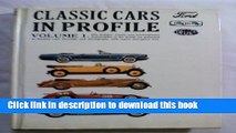 [PDF] Classic Cars in Profile, Vol. 1: Profiles Nos. 1 - 24 [Full Ebook]