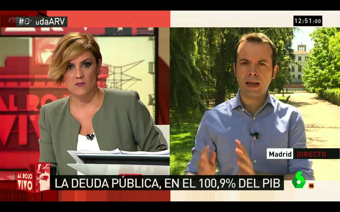 Rallo valora el aumento histórico de la deuda pública en Al Rojo Vivo
