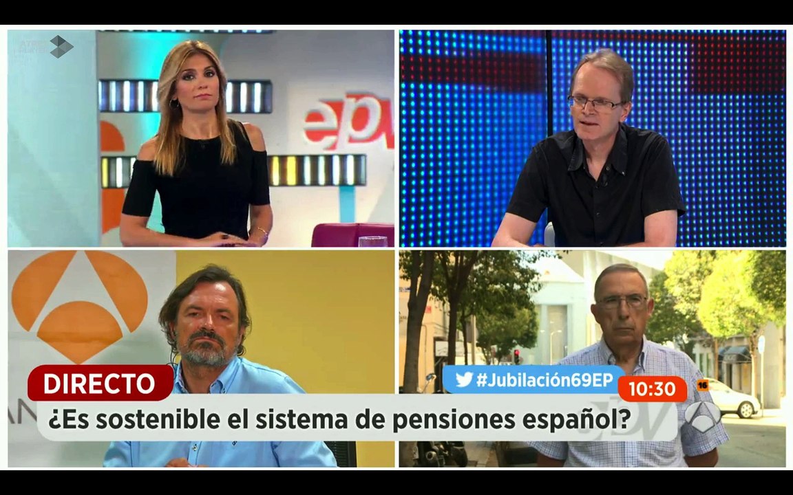 La crisis del sistema público de pensiones - Espejo Público - 18:08:2016