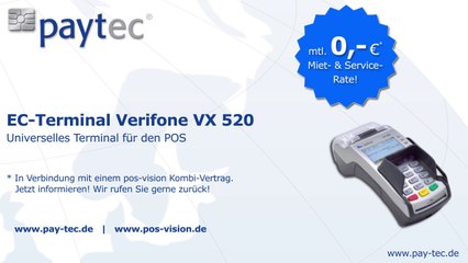 EC-Terminal Verifone VX 520 | paytec GmbH