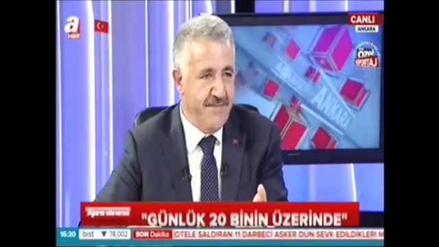 Ulaştırma Denizcilik Ve Haberleşme Bakanı Ahmet Arslan Osmangazi Köprüsü Hakkında - A Haber Canlı Yayınına Katıldı