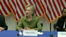 Clinton meets with law enforcement officials