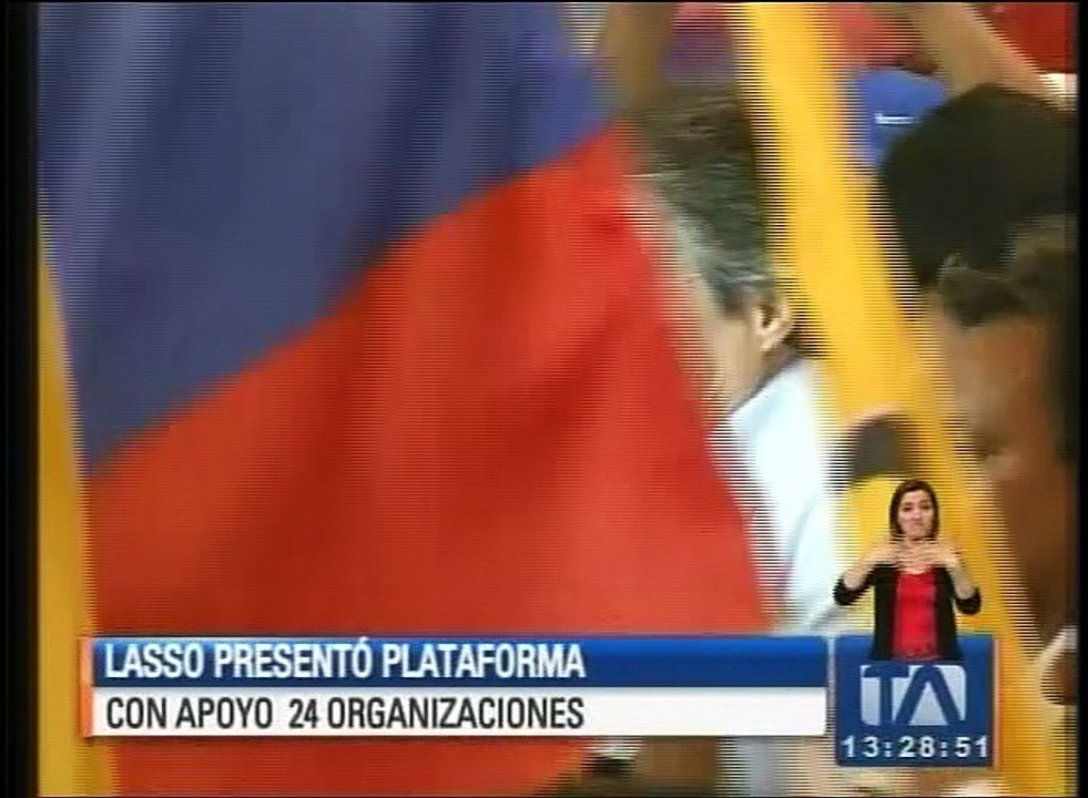 Lasso presentó plataforma con apoyo de 24 organizaciones políticas
