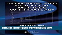 [Download] Numerical and Analytical Methods with MATLAB Hardcover Online