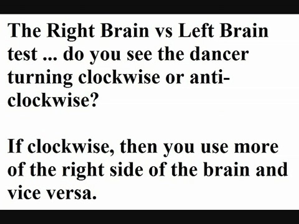 The Right Brain vs Left Brain test - Optical Illusion
