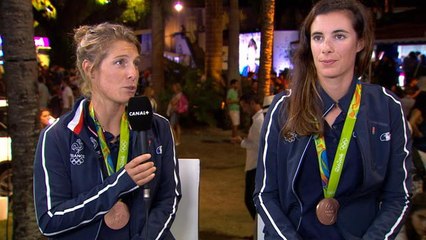 Jeux Olympiques 2016 - Voile (470) - Itw H.Defrance et C.Lecointre après leur médaille de bronze
