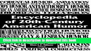 [PDF] Encyclopedia of 20th-Century American Humor Free Online