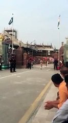 Indian BSF Jawan falls on his as's on India's Independence day at Kasur Border