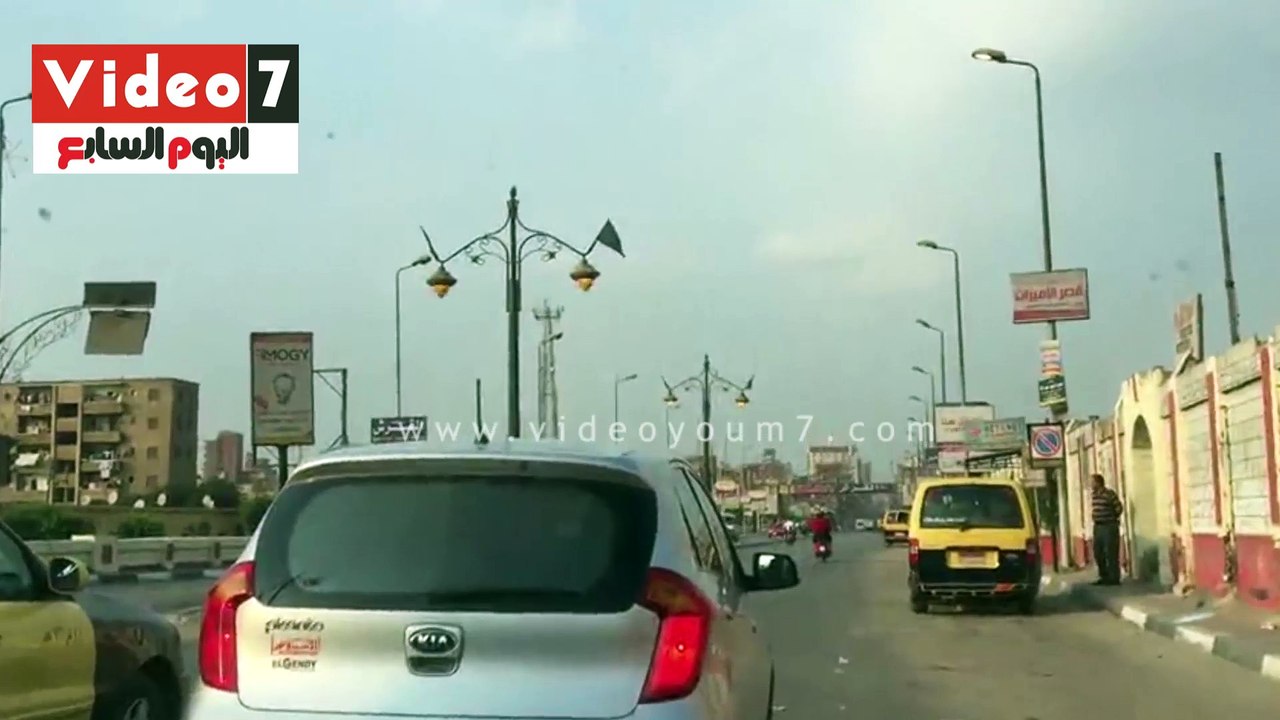 إضاءة أعمدة الإنارة نهارا على طريق " المحلة – طنطا "