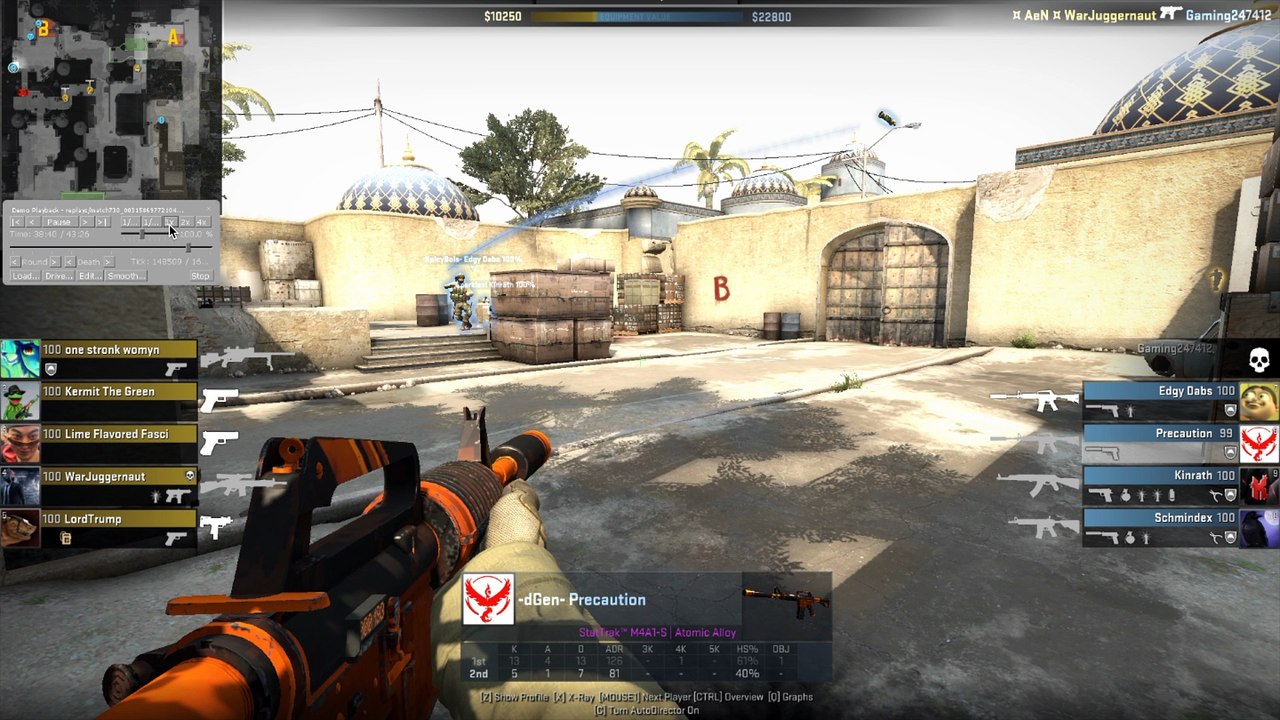 1v4 dust