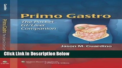 Books Primo Gastro: The Pocket GI/Liver Companion (Guardino, Primo Gastro: The Pocket GI/Liver