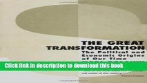 [Popular] The Great Transformation: The Political and Economic Origins of Our Time Paperback Free