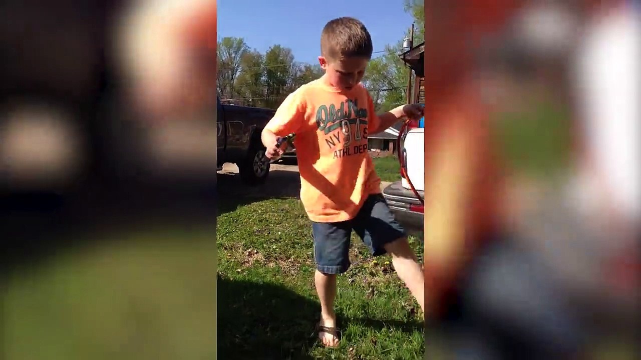 Funny Kid Thinks Hula Hoop Is Broken