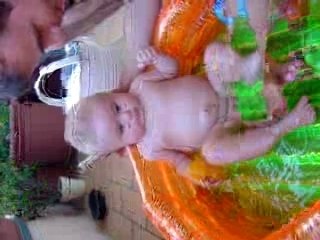 Mon premier bain sur la terrasse (28 juillet 2007)