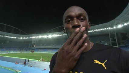 Jeux Olympiques 2016 - Usain Bolt rend hommage à Christophe Lemaitre après le 200M