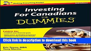 [Popular] Investing For Canadians For DummiesÂ® Hardcover Free