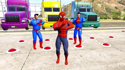 Cars for Kids- McQueen Transportation in Spiderman Cartoon & Nursery Rhymes Songs