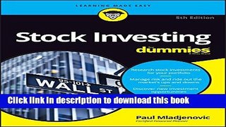 [Popular] Stock Investing For Dummies Hardcover Free