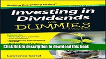 [Popular] Investing In Dividends For Dummies Paperback Free