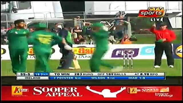Ireland all out on 82 Runs vs Pakistan - Watch Wickets Highlights in 1st ODI 2016
