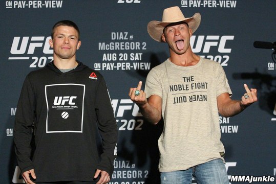 UFC 202 ultimate media day face-offs