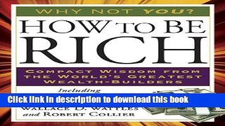 [Popular] How to Be Rich Hardcover Online