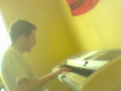 All by myself Eric Carmen Impro piano + chant webcam