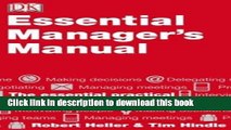 [Read PDF] Essential Managers Manual Download Free