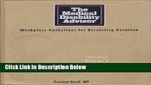 Books The Medical Disability Advisor: The Most Comprehensive Trusted Resource For Workplace