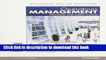 [Popular] Operations Management: Processes and Supply Chains, Student Value Edition Plus MyOMLab