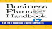 [Read PDF] Business Plans Handbook, Volume 17: A Compilation of Business Plans Developed by