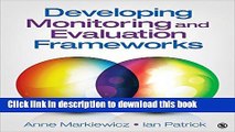 [Popular] Developing Monitoring and Evaluation Frameworks Paperback Free
