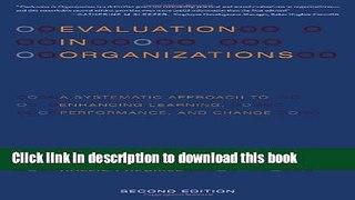 [Popular] Evaluation in Organizations: A Systematic Approach to Enhancing Learning, Performance,