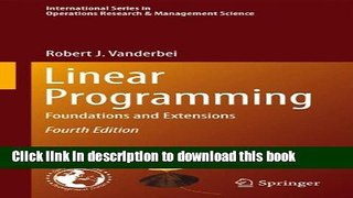 [Popular] Linear Programming: Foundations and Extensions (International Series in Operations