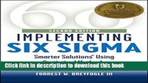 [Popular] Implementing Six Sigma, Second Edition: Smarter Solutions Using Statistical Methods