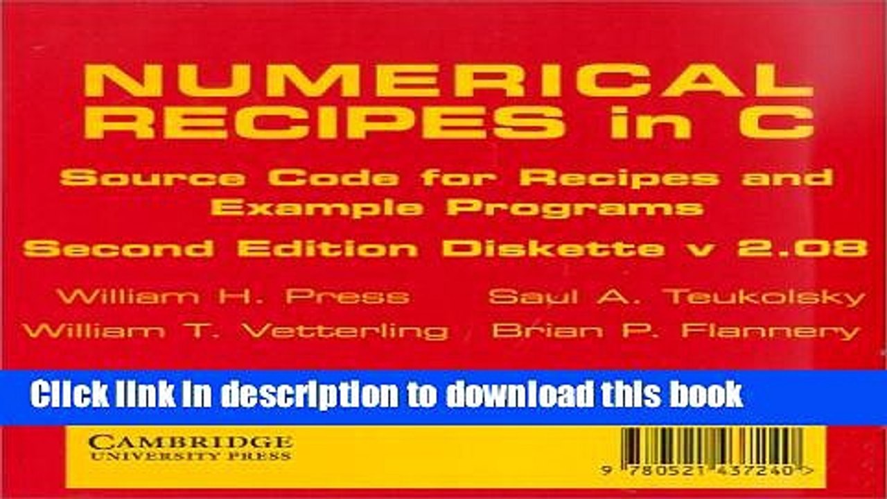 [Download] Numerical Recipes in C 3.5 Inch Diskette for Windows: The Art of Scientific Computing