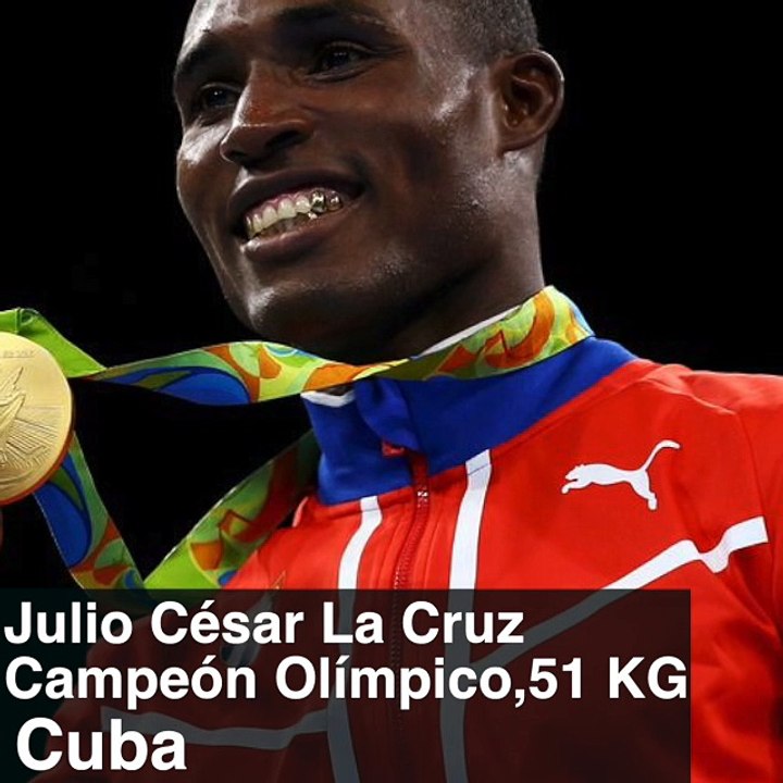 Julio César La Cruz medalla de oro en boxeo olimpico para cuba, Rio 2016